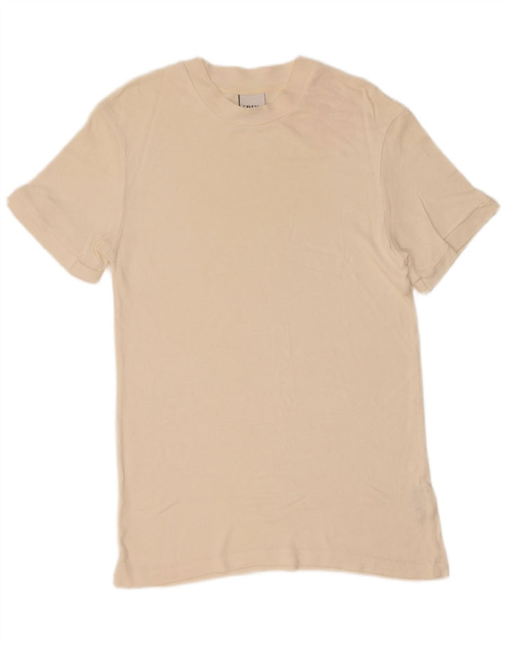 Zara Hombre Camiseta Top Medium Off White