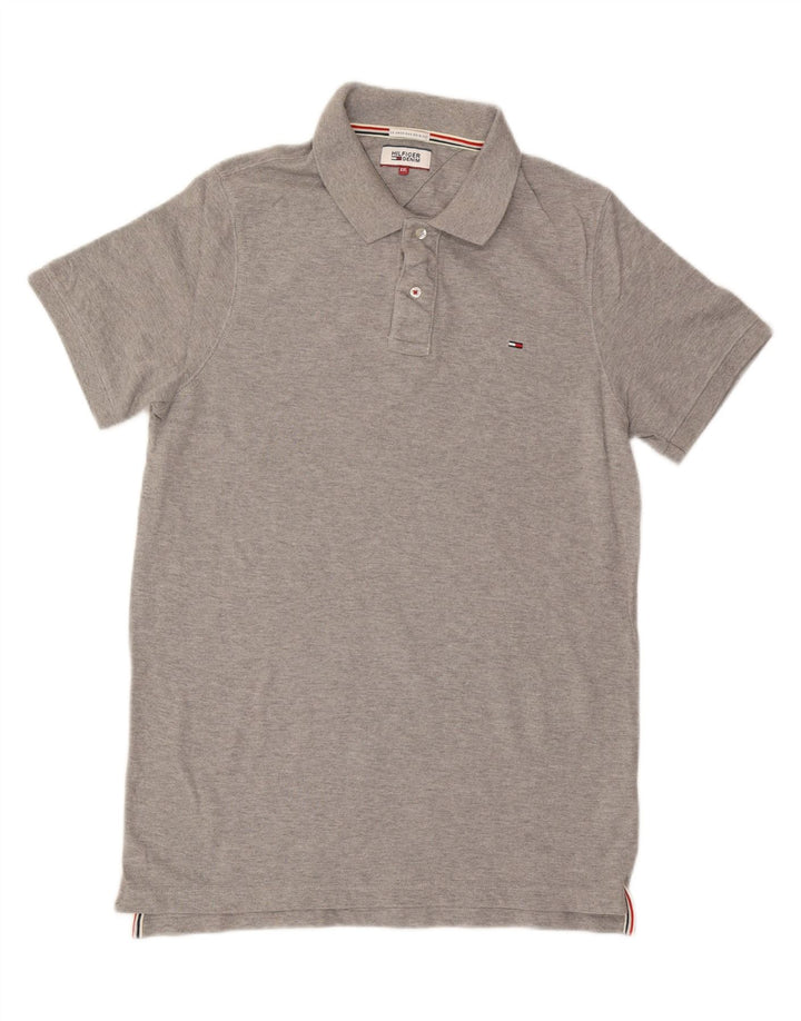 TOMMY HILFIGER Polo para hombre 2XL Gris Algodón