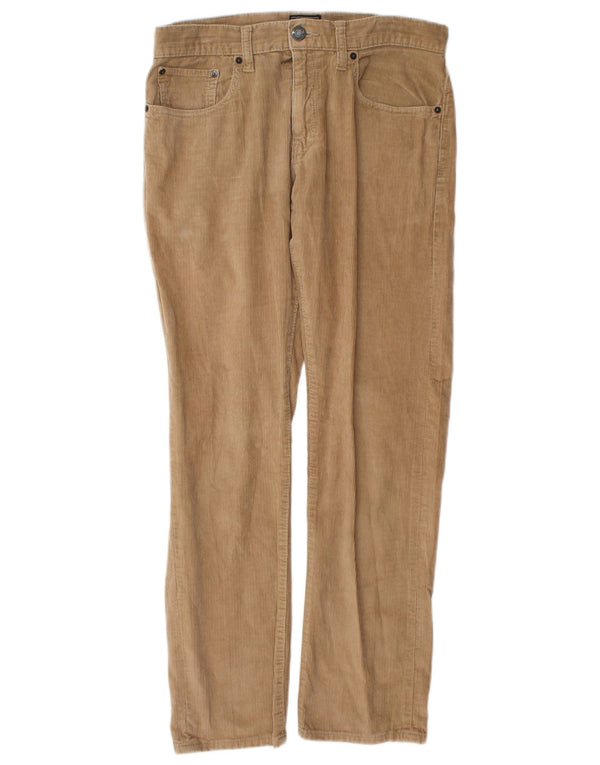 Gap Mens Straight Corduroy Trousers W30 L30 Brown Cotton