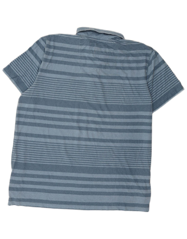 Polo para hombre Fat Face 2XL Algodón a rayas azules