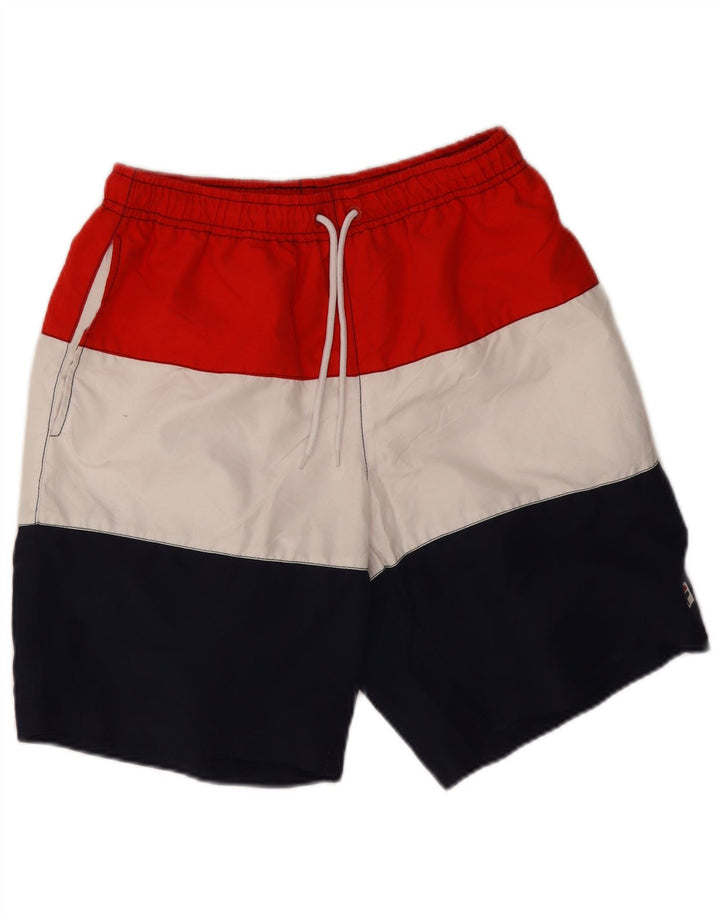 Fila Bañador para hombre, talla grande, poliéster color block multicolor
