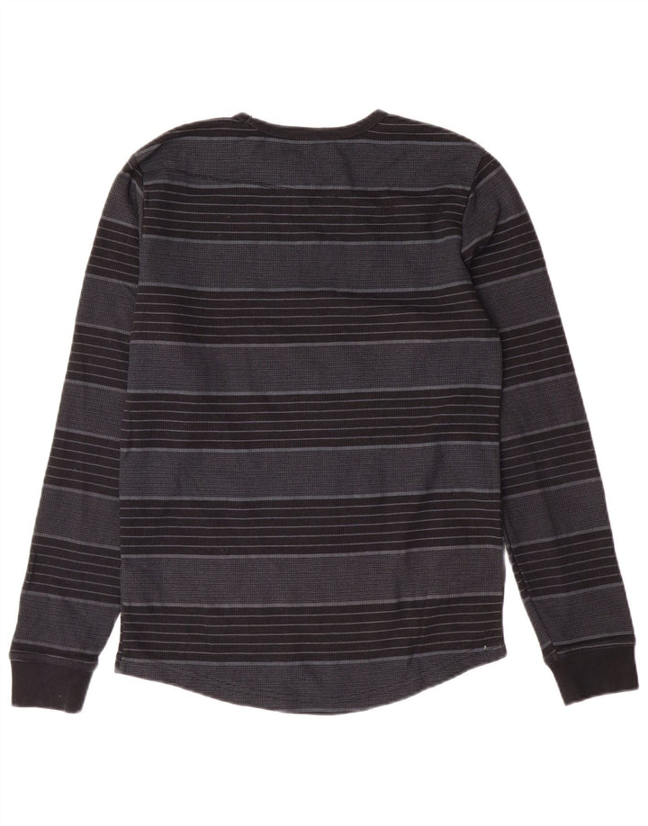 Volcom Camiseta de manga larga para niño 11-12 años Grande gris poliéster a rayas