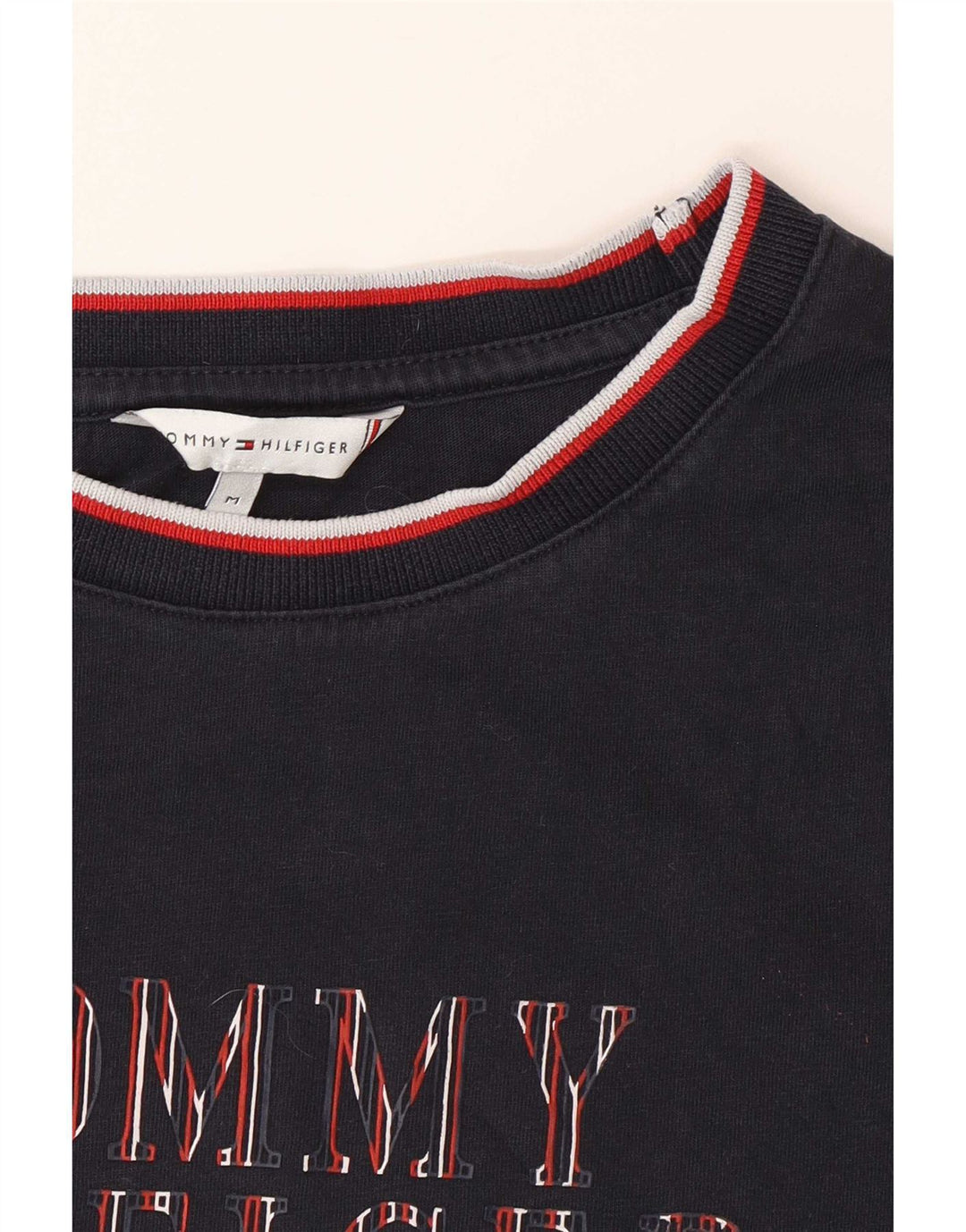 Tommy Hilfiger Hombre Camiseta Gráfica Top Medium Azul Marino