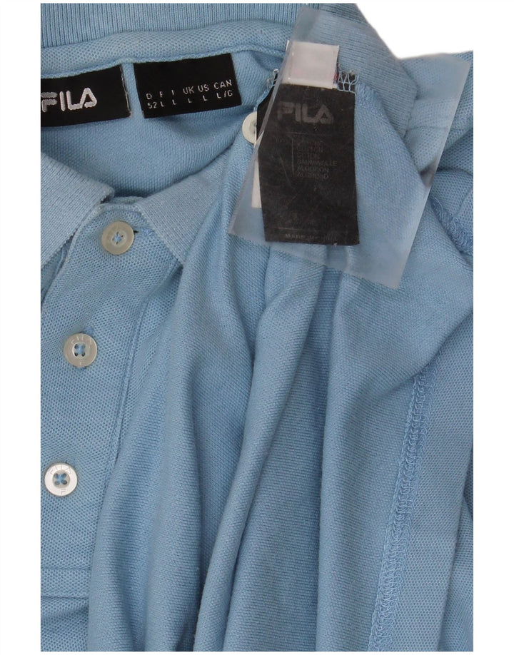 FILA Polo para hombre de algodón azul grande