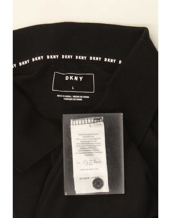 Polo Dkny Hombre Grande Algodón Negro