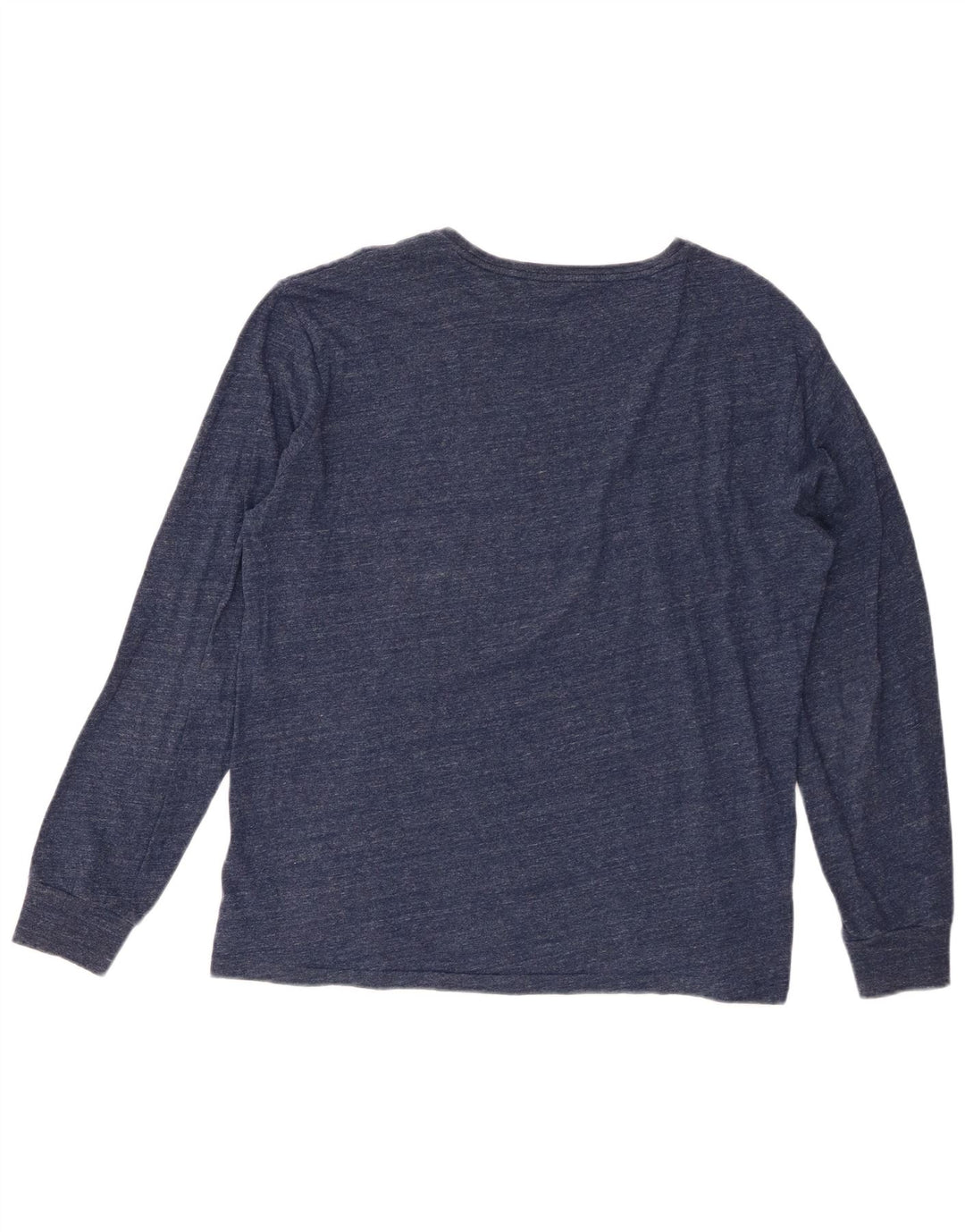 RALPH LAUREN Top para hombre de manga larga de algodón moteado azul marino grande