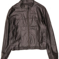 Chaqueta bomber de cuero imperial para hombre Reino Unido 40 Grande Negro