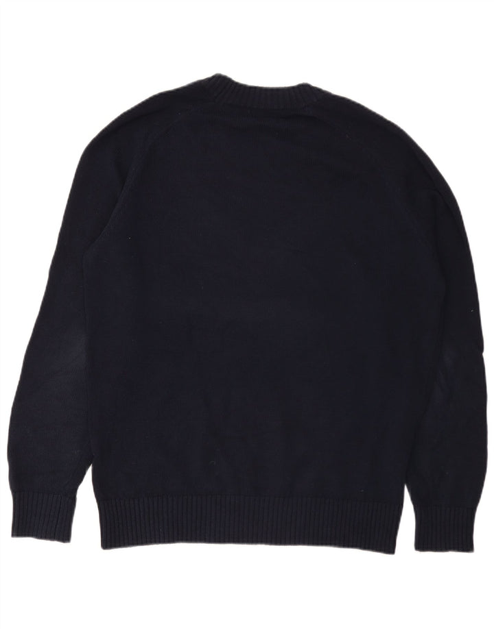 Massimo Dutti Hombre Jersey Cuello Redondo Jersey Medio Azul Marino