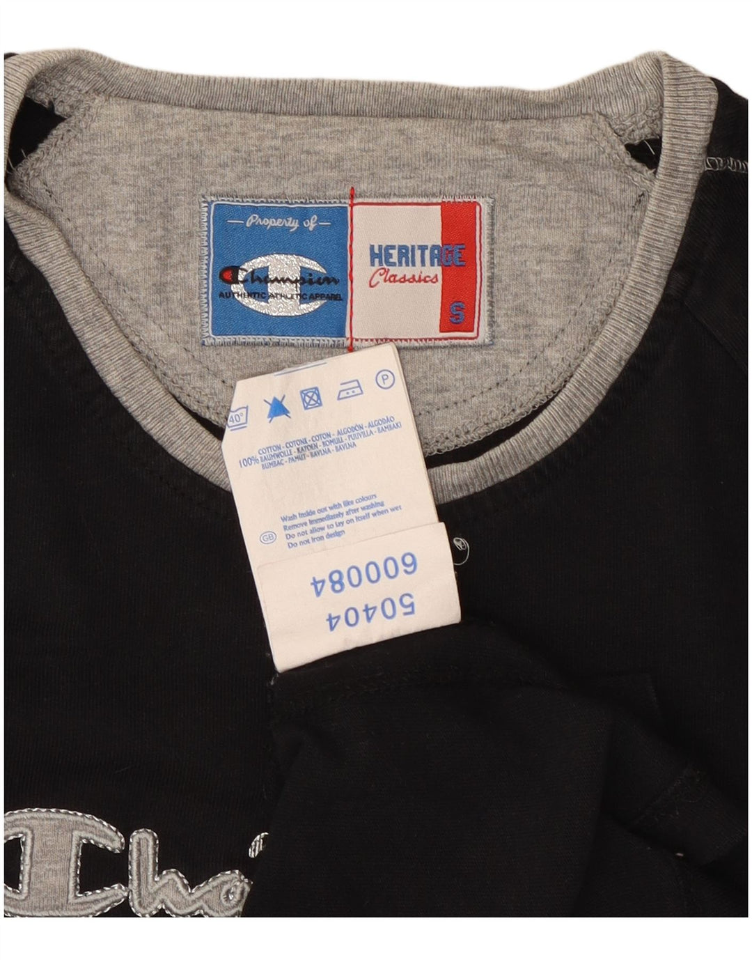 Champion Heritage Classics - Camiseta gráfica para mujer (talla 40), color negro