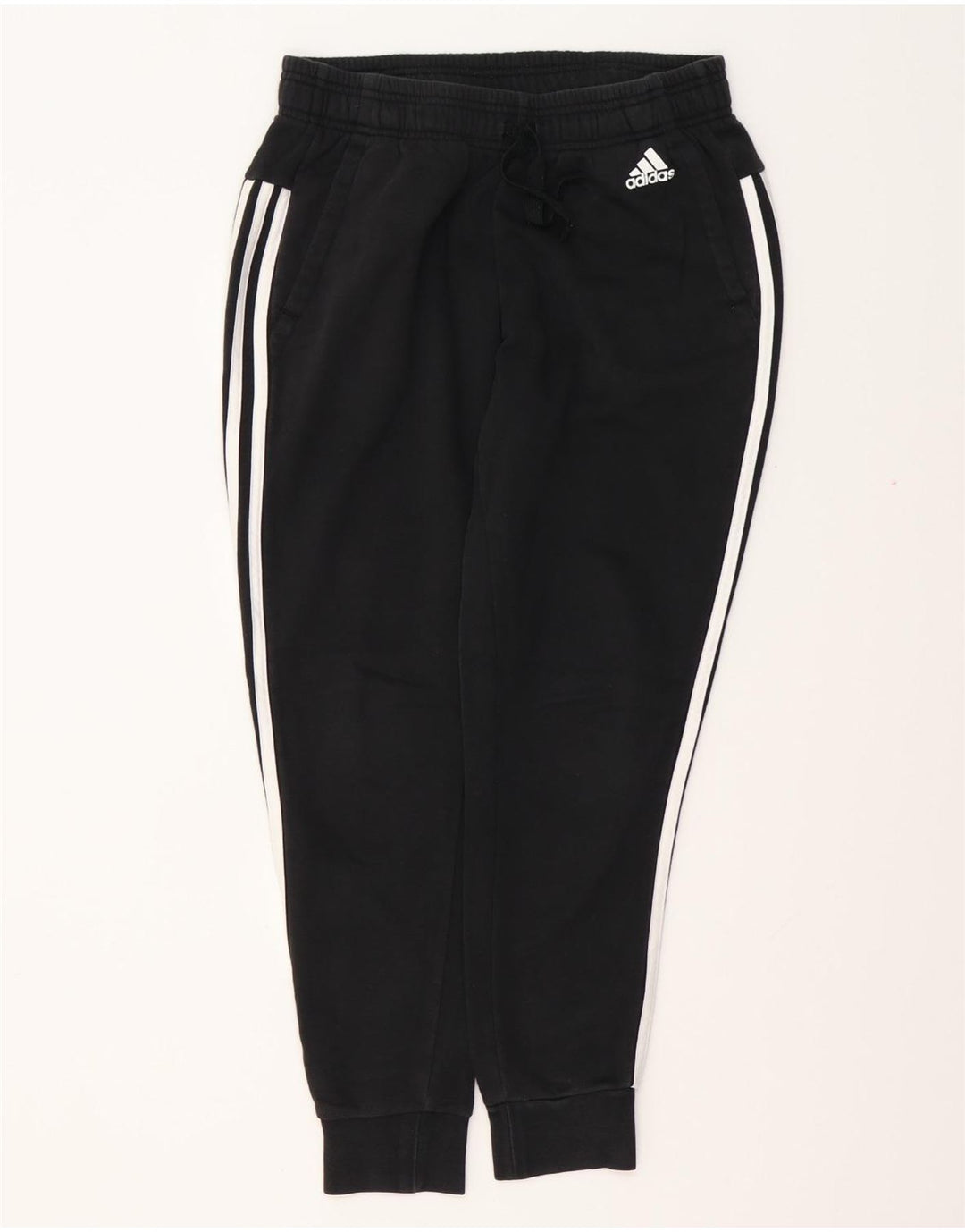 ADIDAS Pantalones de chándal para mujer Joggers UK 8/10 Small Black Cotton