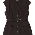 APART Chaqueta tipo blazer sin mangas con 4 botones para mujer UK 46 Grande Poliéster negro