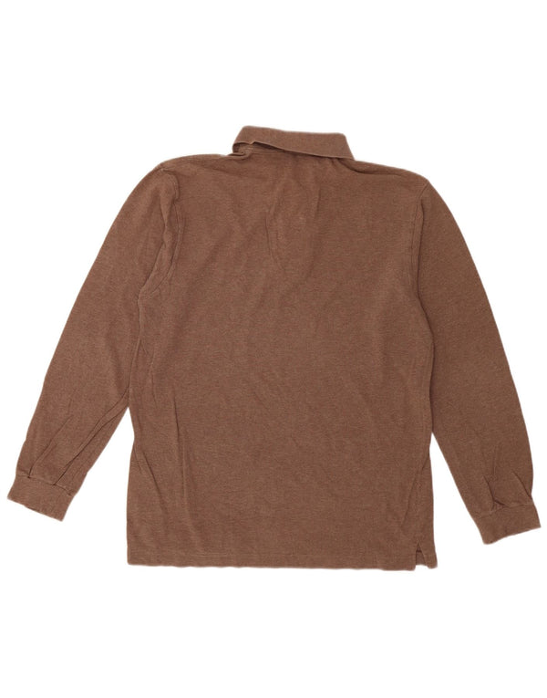 Sergio Tacchini Polo de manga larga para hombre EU 46 Small Beige