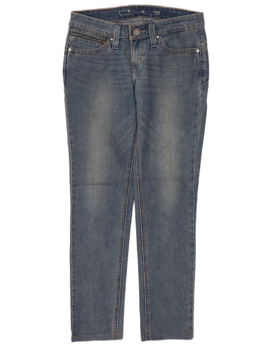 LEVI'S Vaqueros pitillo de cintura baja para mujer W28 L28 Azul