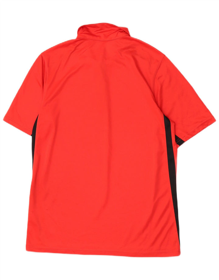 Polo Nike Dri Fit Para Hombre Poliéster Color Block Rojo Medio
