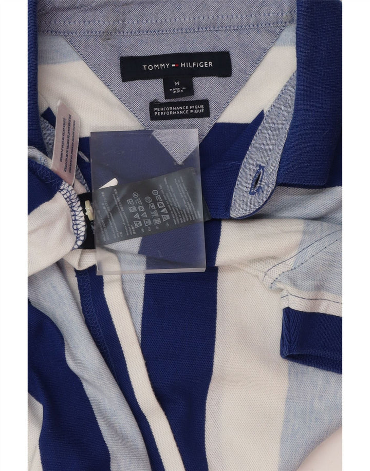 TOMMY HILFIGER Polo de hombre de algodón a rayas azul medio
