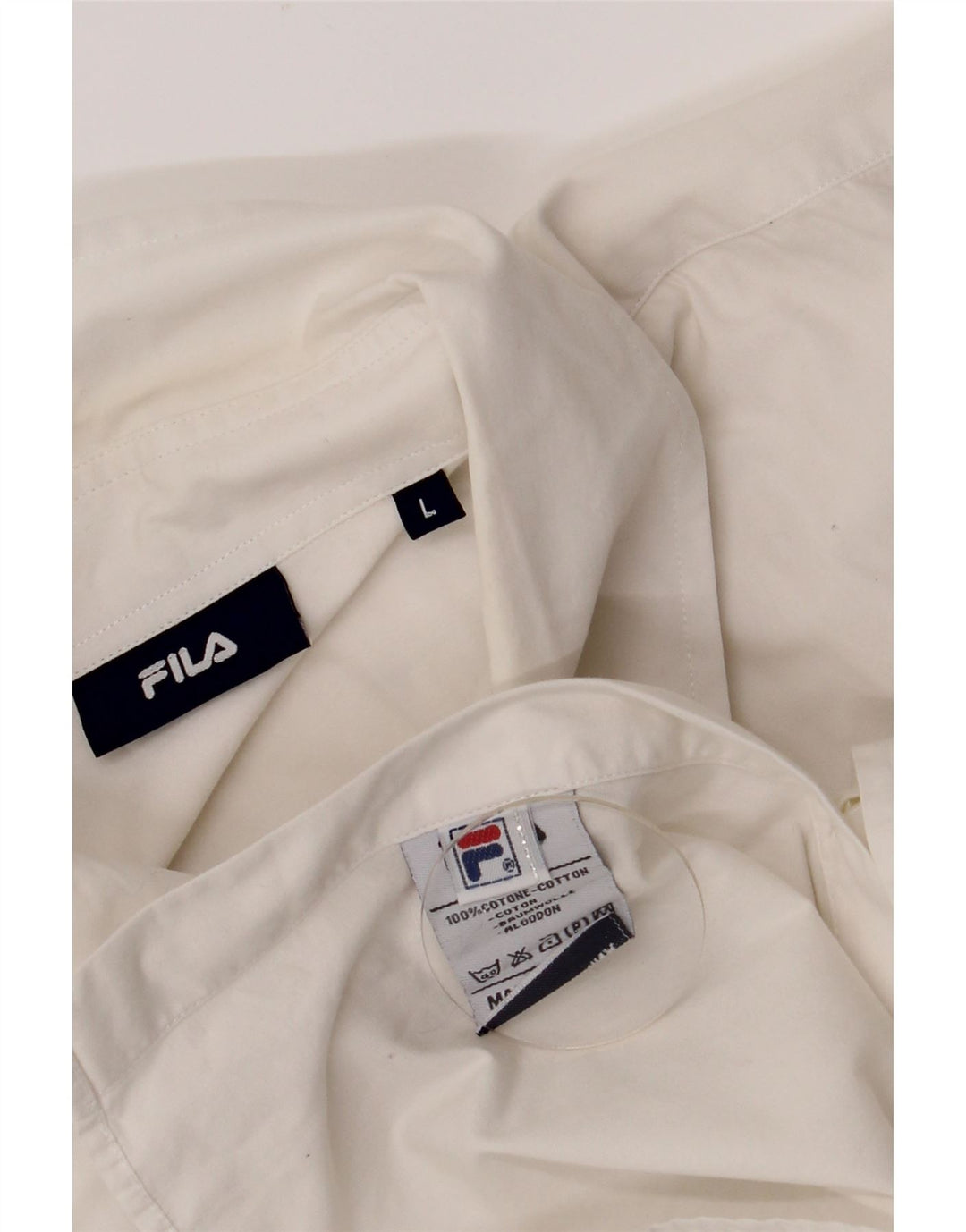Camisa Fila Hombre Grande Algodón Blanco