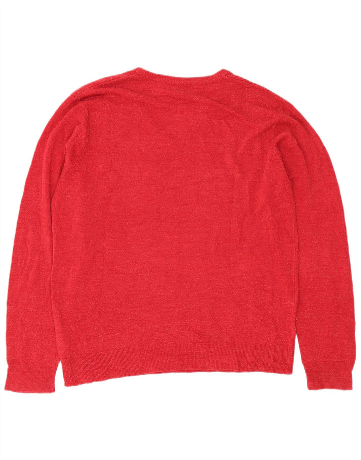 Marks & Spencer Suéter con Cuello en V para Hombre Acrílico Rojo Grande