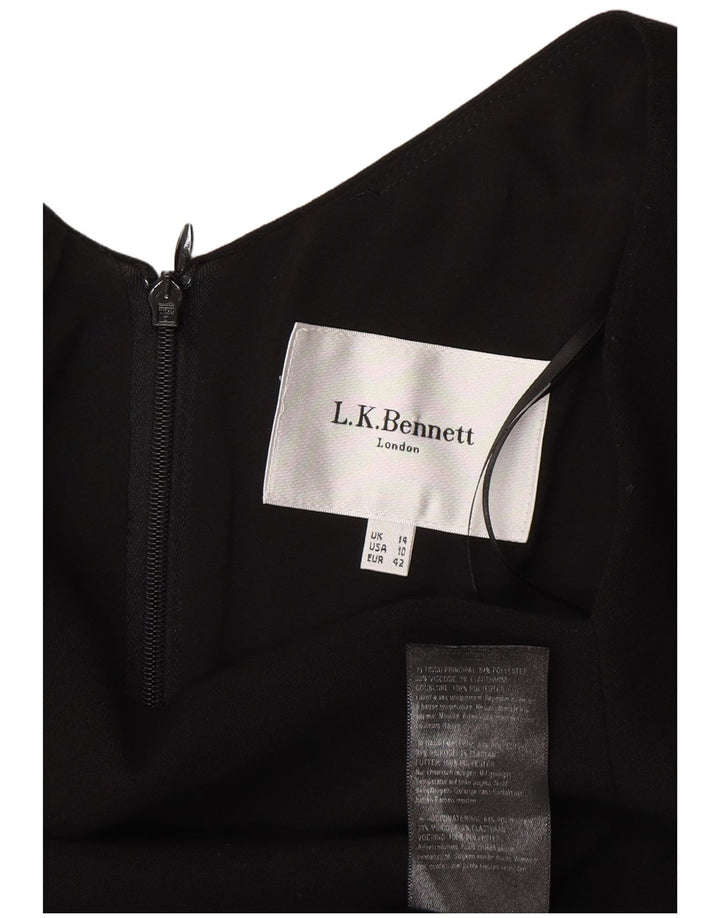 L.K. Bennett Vestido tubo de manga larga para mujer UK 44 Grande Poliéster negro