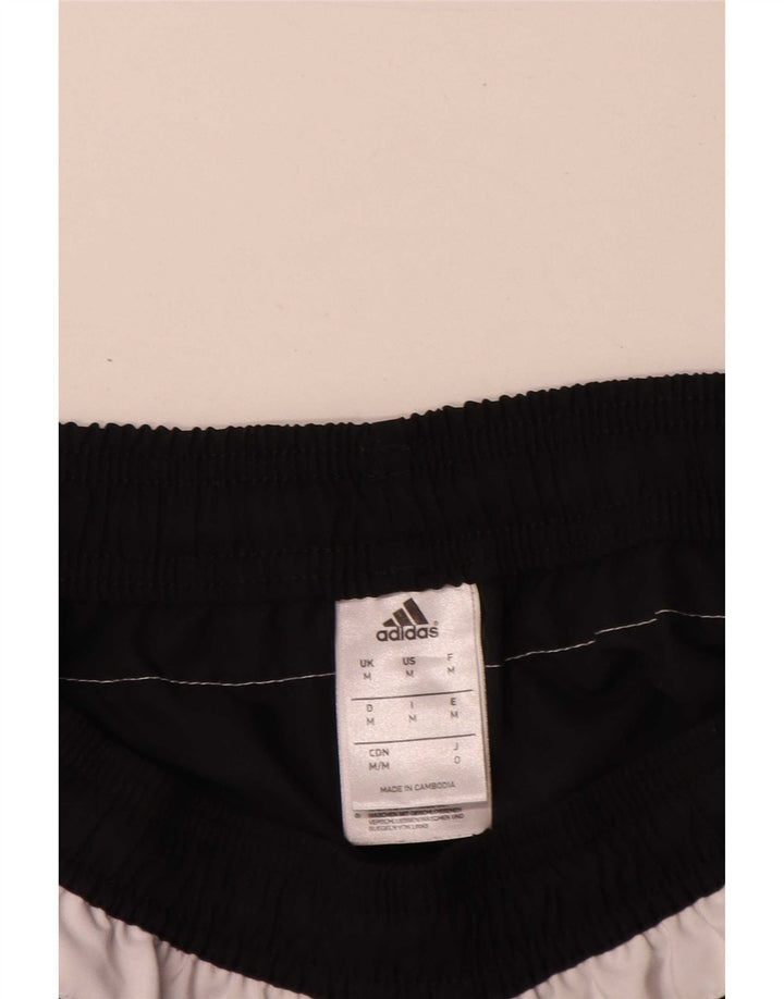 Pantalones cortos deportivos Adidas para hombre Poliéster a rayas negras medianas