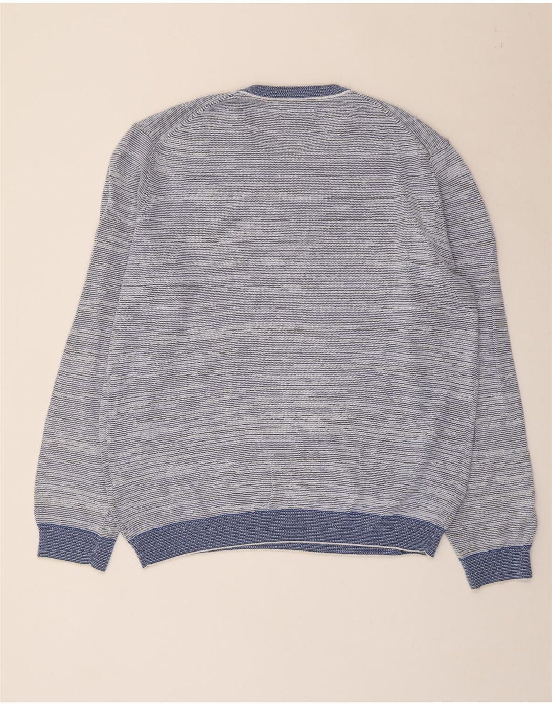 Marks & Spencer Suéter Azul Harbor con Cuello Redondo para Hombre XL Azul Moteado