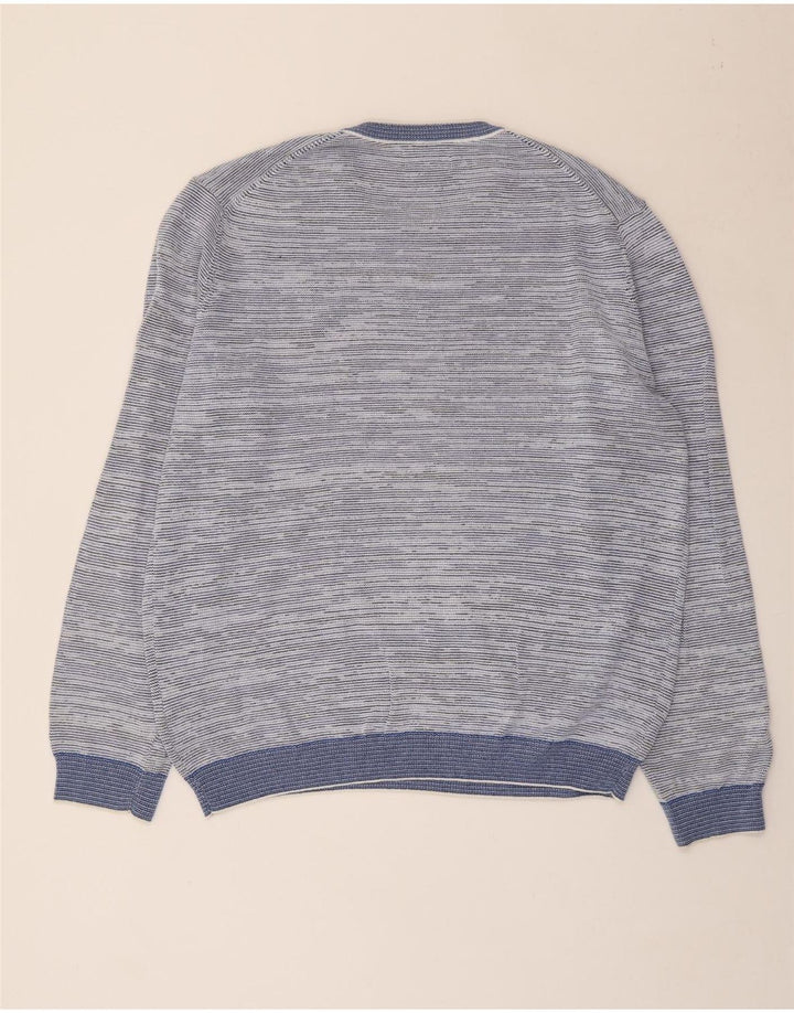 Marks & Spencer Suéter Azul Harbor con Cuello Redondo para Hombre XL Azul Moteado