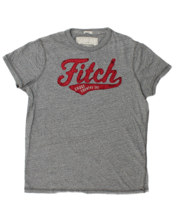 Abercrombie & Fitch Camiseta gráfica para hombre Top Algodón gris medio