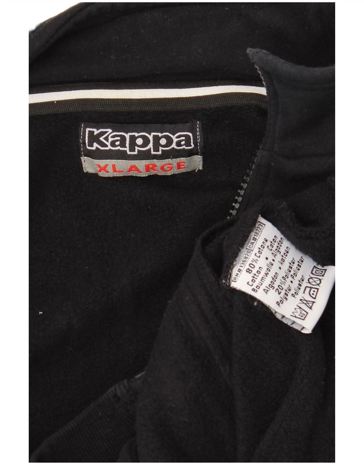 Kappa Hombre Chándal Top Chaqueta XL Negro Algodón