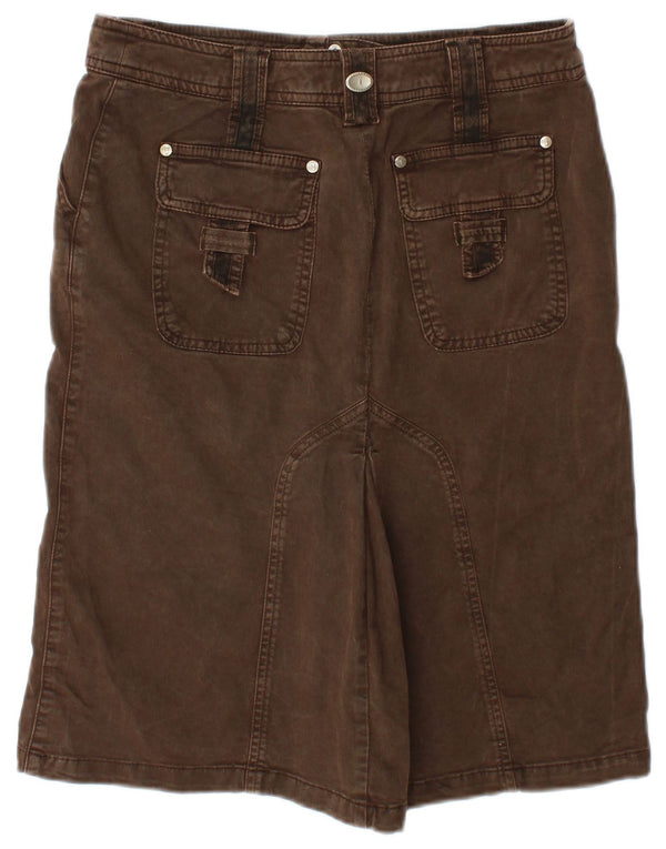 Falda Vaquera Mujer Trussardi IT 42 Medium W30 Marrón Algodón