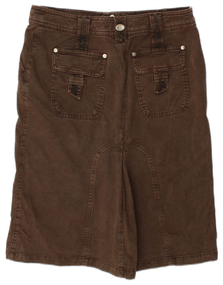 Falda Vaquera Mujer Trussardi IT 42 Medium W30 Marrón Algodón