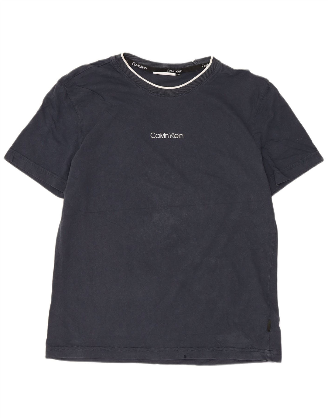 Camiseta Calvin Klein Hombre Top Medium Azul Marino Algodón