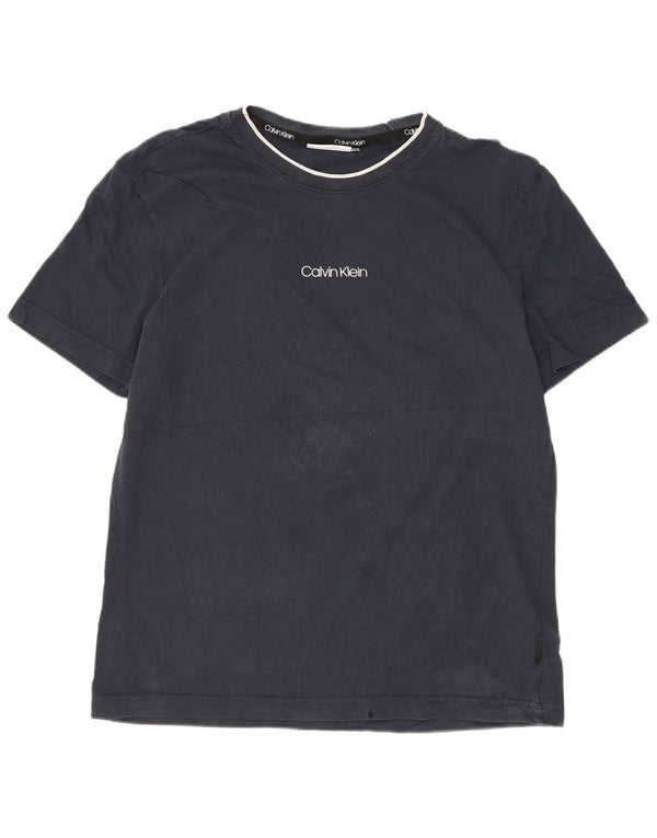 Camiseta Calvin Klein Hombre Top Medium Azul Marino Algodón