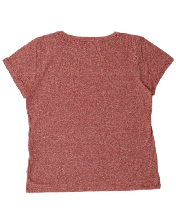 J. CREW Camiseta para mujer Top UK 46 Grande Poliéster rojo