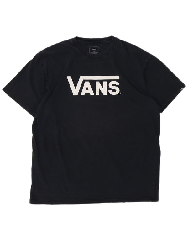 VANS Camiseta gráfica de ajuste clásico para hombre Top grande de algodón azul marino