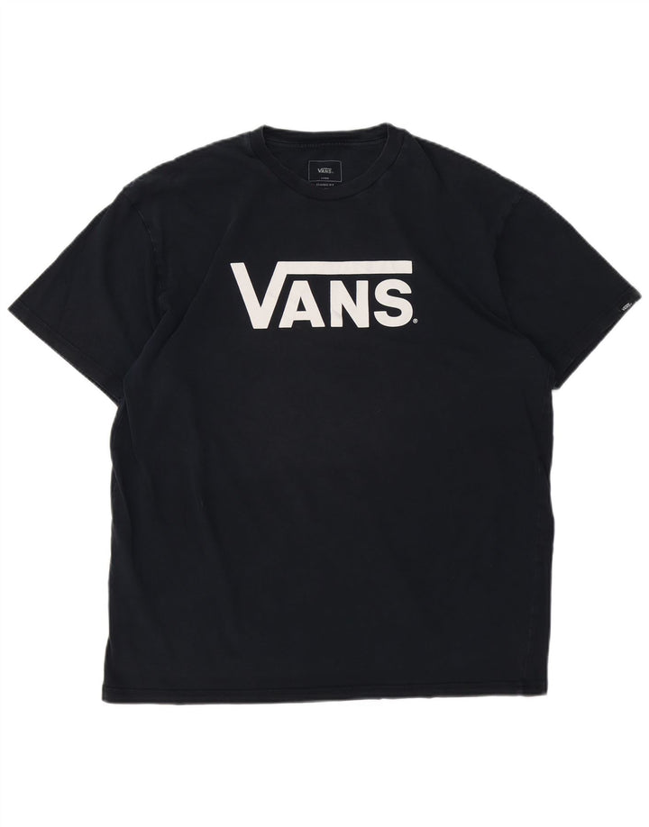 VANS Camiseta gráfica de ajuste clásico para hombre Top grande de algodón azul marino