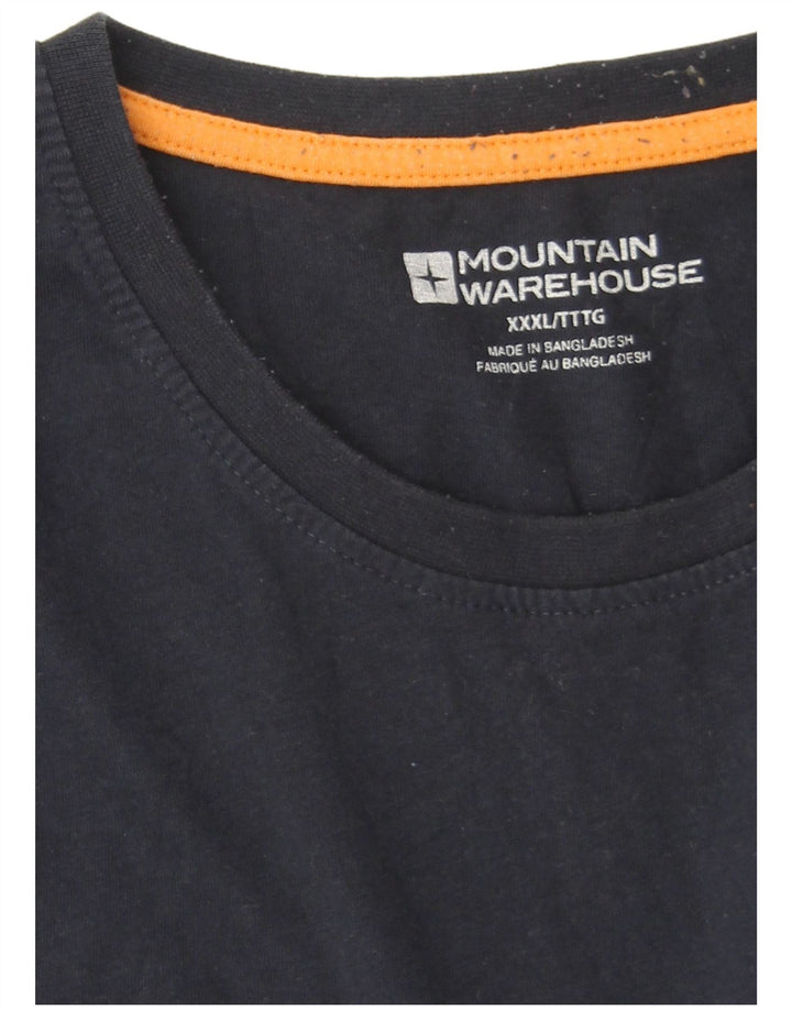 Mountain Warehouse Camiseta gráfica para hombre Top 3XL Algodón azul marino