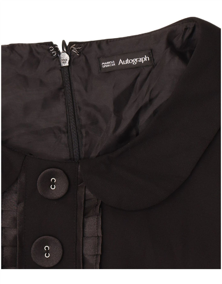 Marks & Spencer Vestido recto autógrafo para mujer UK 44 Mediano Negro
