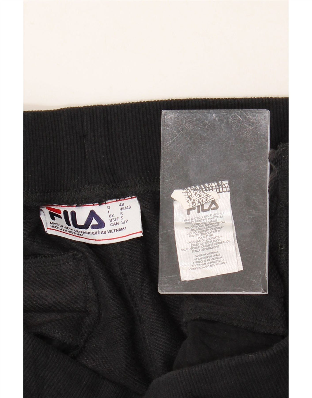 FILA Pantalones de chándal para hombre Joggers Small Black Cotton