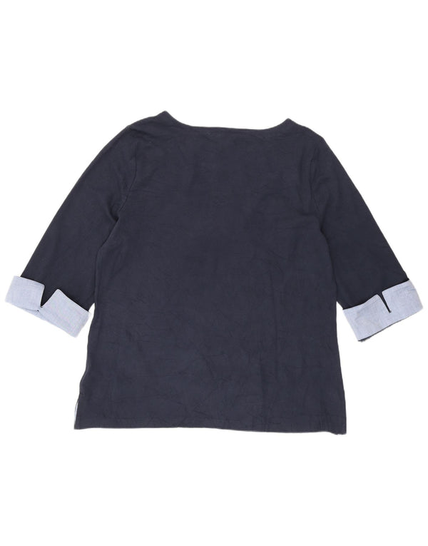 Nautica Top para mujer manga 3/4 UK 20 2XL Azul marino Colorblock Algodón
