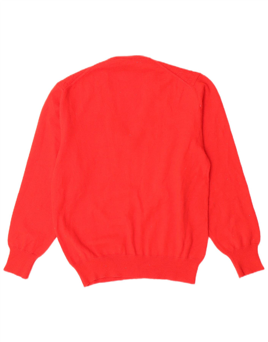 Mapier - Jersey con cuello en V para mujer, talla 40, lana roja mediana