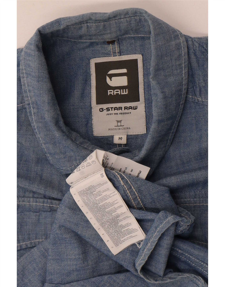 Camisa G-Star Hombre Algodón Azul Medio