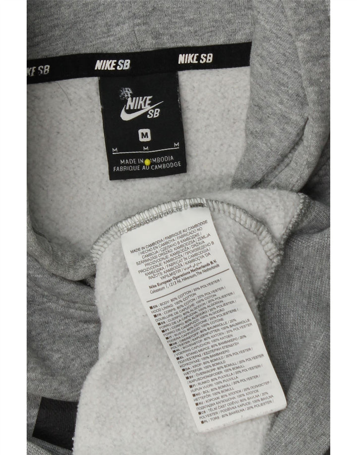 Nike Hombre Sudadera Con Capucha Gráfica Jersey De Algodón Gris Medio