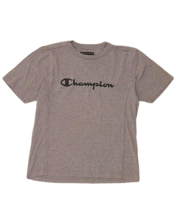 CHAMPION Camiseta gráfica para hombre Top de algodón gris medio