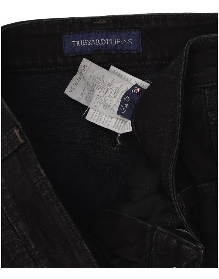 Vaqueros Trussardi Hombre Rectos W40 L30 Negro Algodón