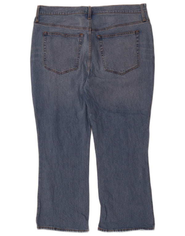 J. Crew Mens Flare Mid Rise Cropped Jeans W33 L25 Blue Cotton