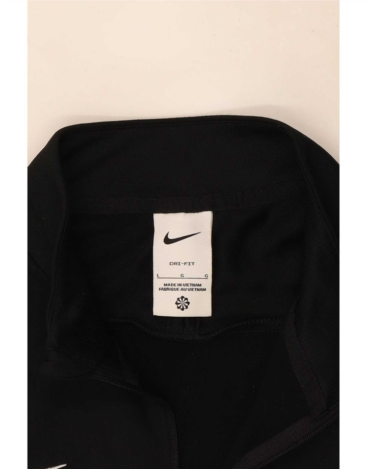 Nike Dri Fit - Chándal con cremallera y cuello para hombre, talla grande, color negro