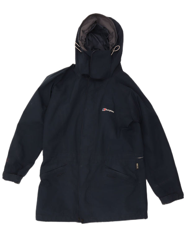 Berghaus Chaqueta impermeable extragrande con capucha para mujer UK 10 Small Azul marino Nylon