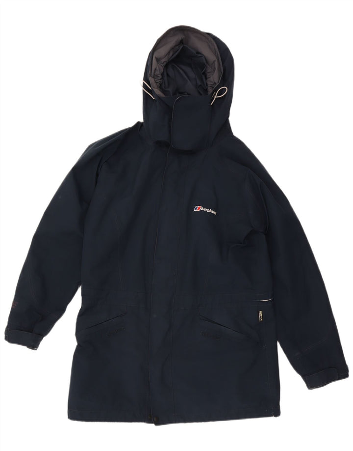 Berghaus Chaqueta impermeable extragrande con capucha para mujer UK 10 Small Azul marino Nylon