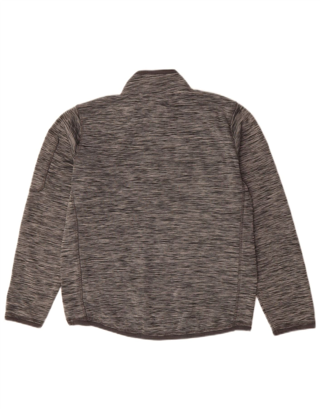 NFL Womens Zip Neck Sweatshirt Jumper UK 14 Medium Grey Flecked Polyester