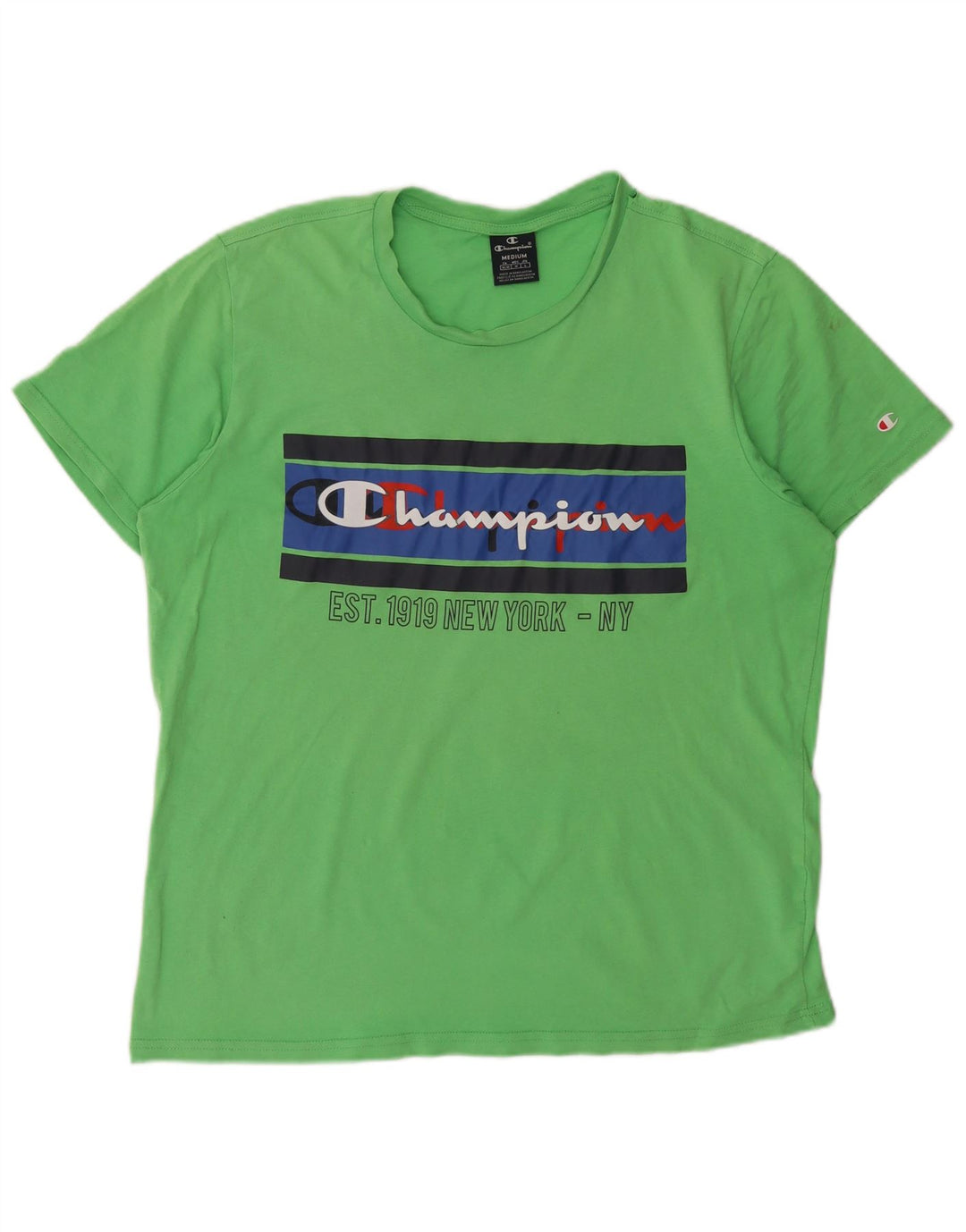 Champion Camiseta Gráfica para Hombre Top Verde Medio
