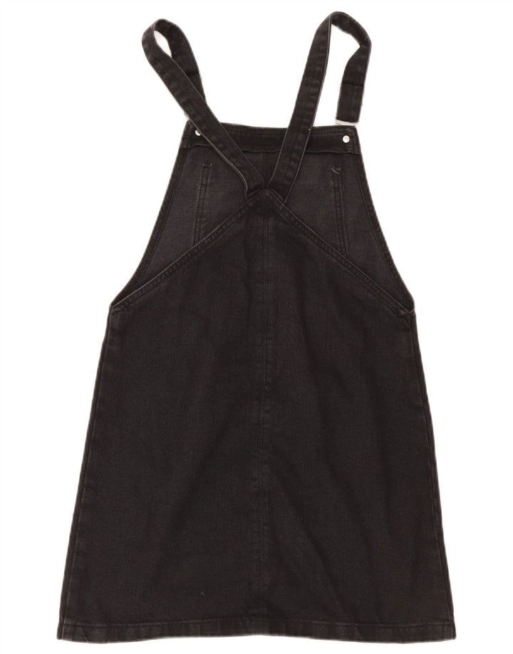 Topshop Vestido peto vaquero para mujer UK 8 Small Poliéster negro